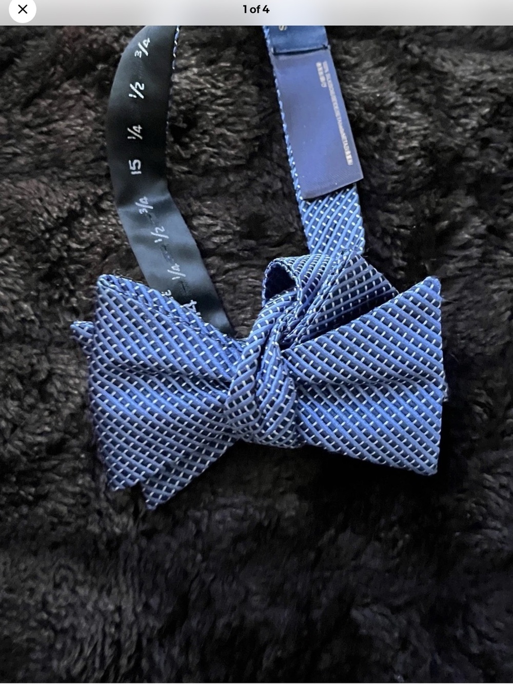 Classic Blue Patterned Self-Tie Bow Tie